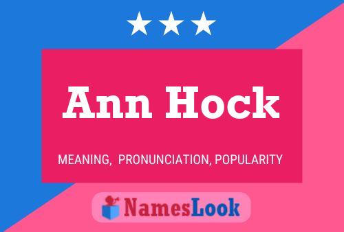 Poster del nome Ann Hock