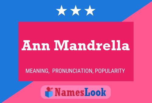 Poster del nome Ann Mandrella