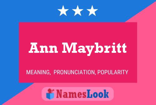 Poster del nome Ann Maybritt