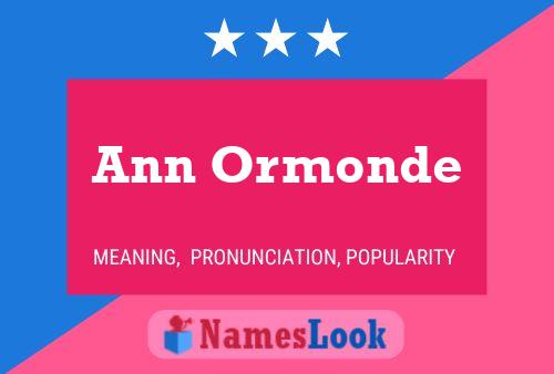 Poster del nome Ann Ormonde