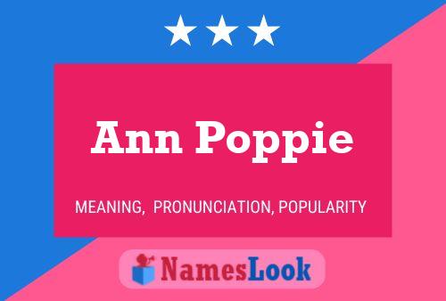 Poster del nome Ann Poppie