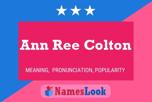 Poster del nome Ann Ree Colton