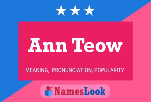 Poster del nome Ann Teow