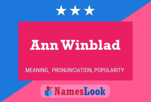 Poster del nome Ann Winblad