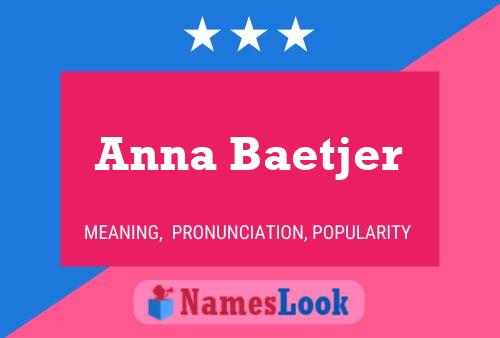 Poster del nome Anna Baetjer