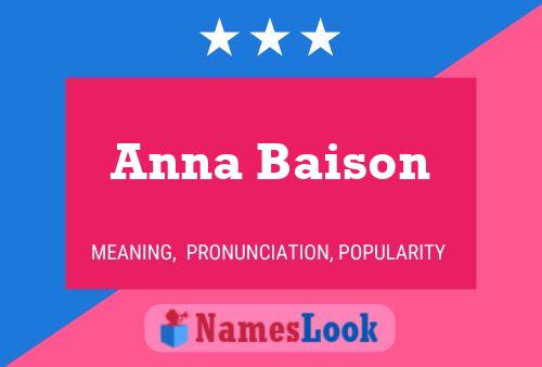 Poster del nome Anna Baison