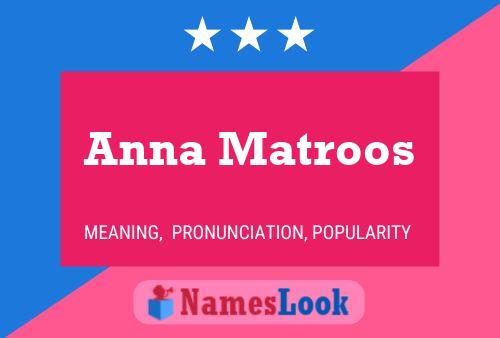 Poster del nome Anna Matroos