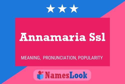 Poster del nome Annamaria Ssl