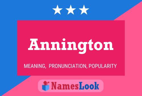 Poster del nome Annington