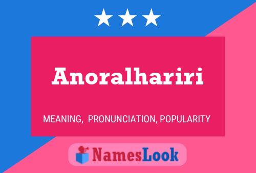 Poster del nome Anoralhariri