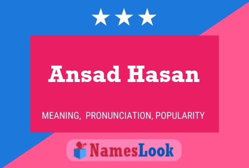 Poster del nome Ansad Hasan