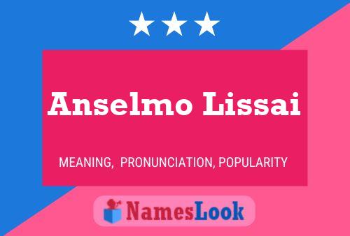 Poster del nome Anselmo Lissai