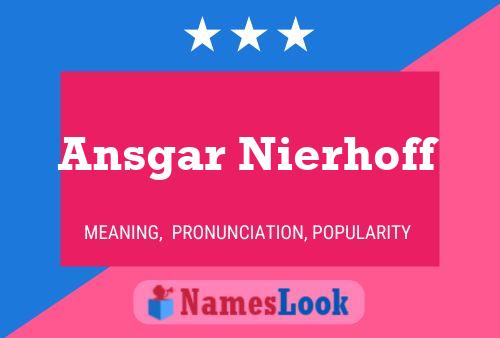 Poster del nome Ansgar Nierhoff