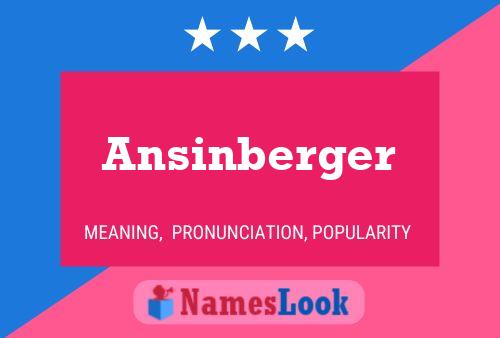 Poster del nome Ansinberger