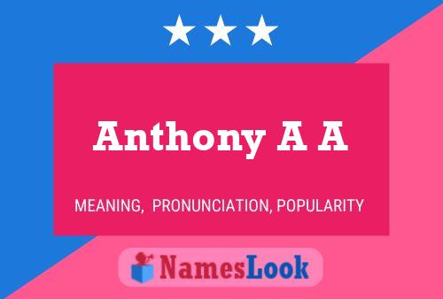 Poster del nome Anthony A A