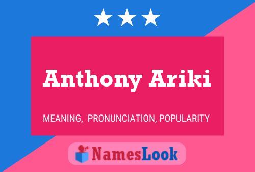 Poster del nome Anthony Ariki