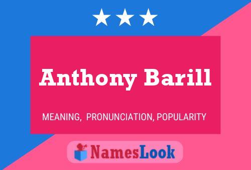 Poster del nome Anthony Barill