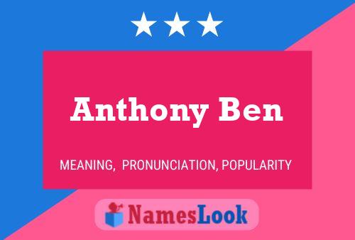 Poster del nome Anthony Ben