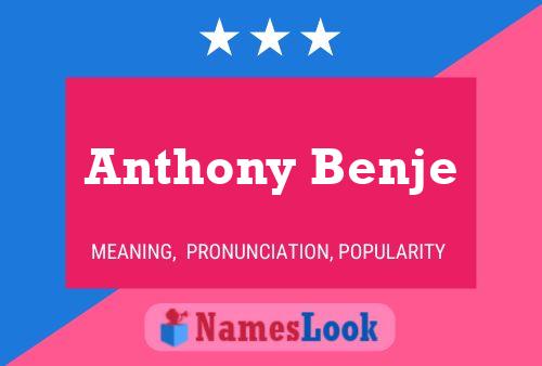 Poster del nome Anthony Benje