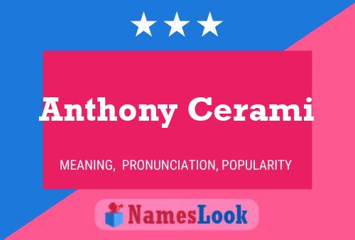 Poster del nome Anthony Cerami