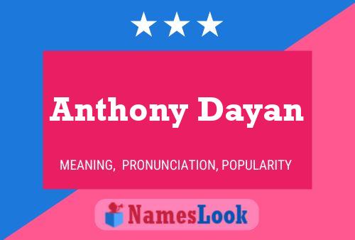 Poster del nome Anthony Dayan