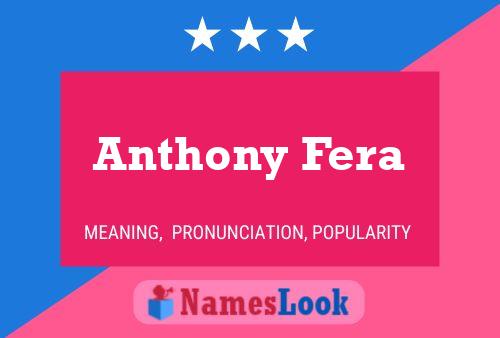 Poster del nome Anthony Fera