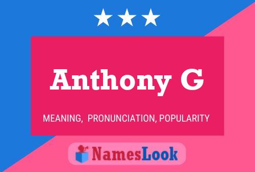 Poster del nome Anthony G