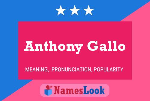 Poster del nome Anthony Gallo