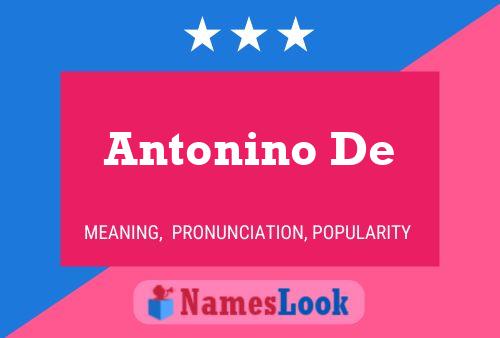 Poster del nome Antonino De