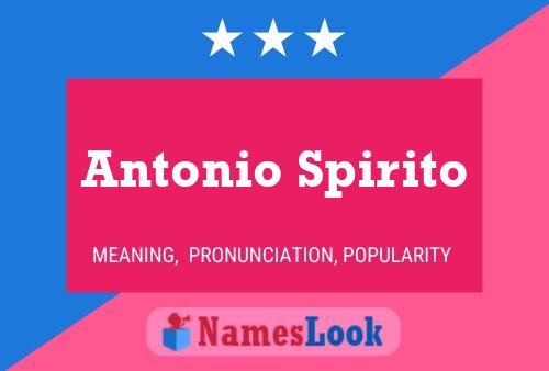 Poster del nome Antonio Spirito