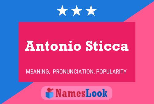 Poster del nome Antonio Sticca