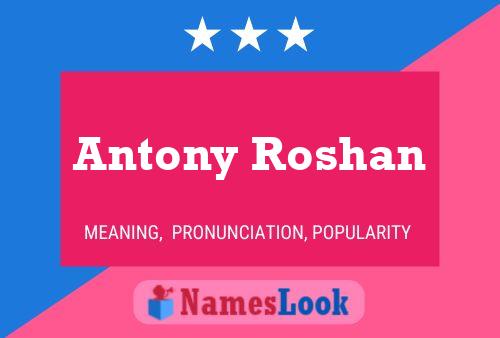 Poster del nome Antony Roshan