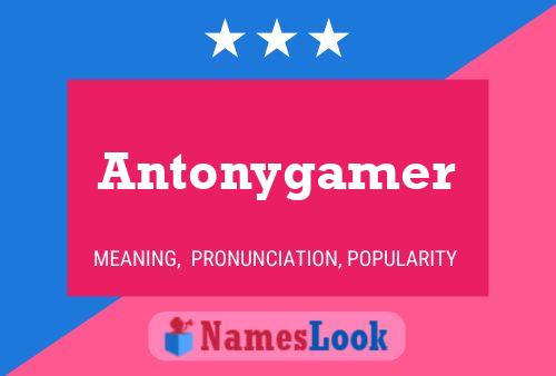 Poster del nome Antonygamer