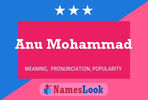 Poster del nome Anu Mohammad