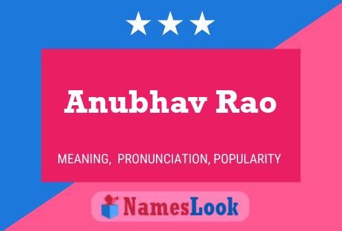 Poster del nome Anubhav Rao