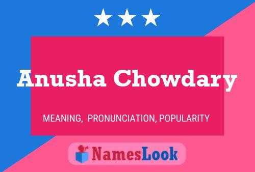 Poster del nome Anusha Chowdary