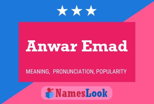 Poster del nome Anwar Emad