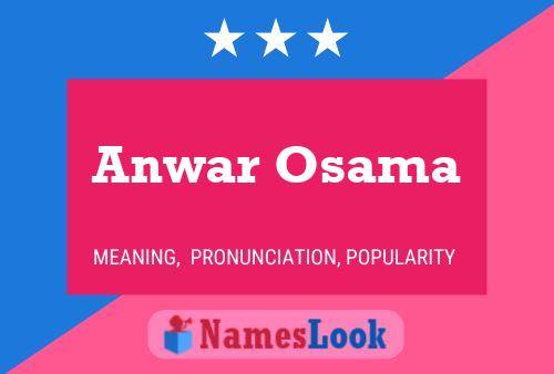 Poster del nome Anwar Osama