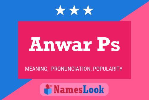 Poster del nome Anwar Ps