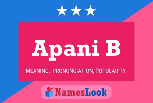 Poster del nome Apani B