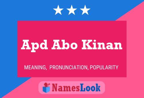 Poster del nome Apd Abo Kinan