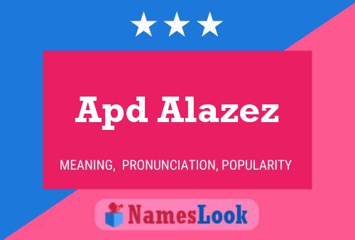 Poster del nome Apd Alazez