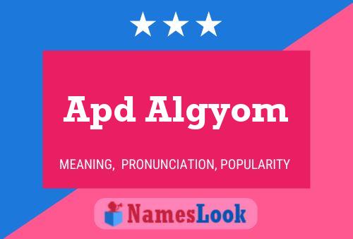 Poster del nome Apd Algyom