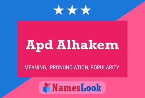 Poster del nome Apd Alhakem