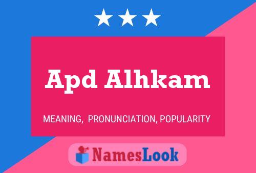 Poster del nome Apd Alhkam