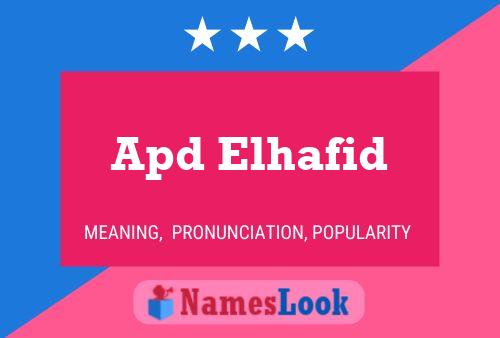 Poster del nome Apd Elhafid