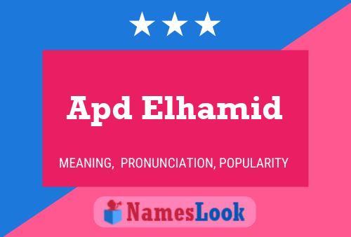 Poster del nome Apd Elhamid