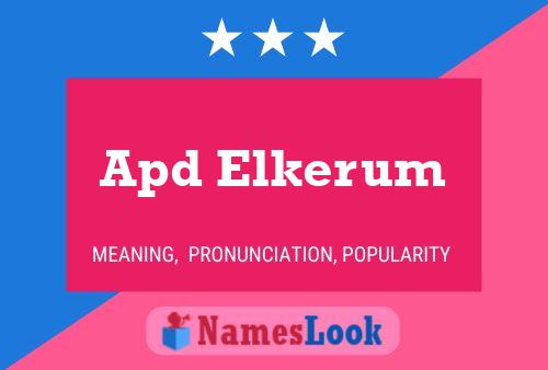 Poster del nome Apd Elkerum