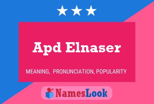 Poster del nome Apd Elnaser