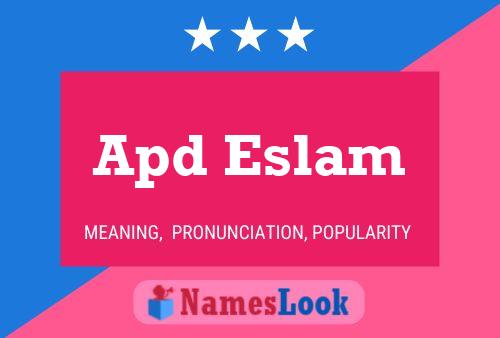 Poster del nome Apd Eslam